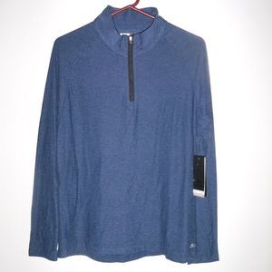 NWT Legend Leg3nd Cadet Blue 1/4 Zip Long Sleeve Golf Outdoor Shirt sz M